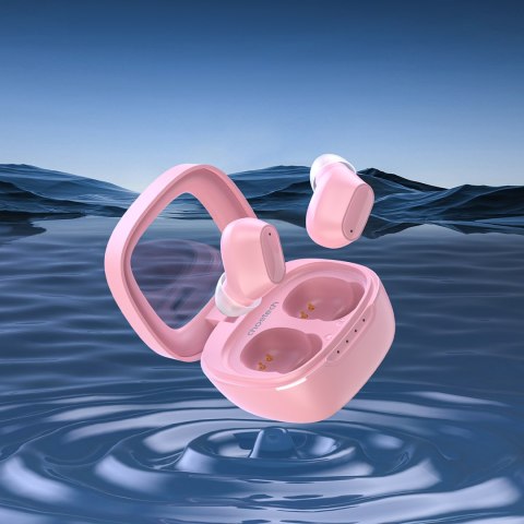 Słuchawki dokanałowe MEMS bezprzewodowe TWS Bluetooth 5.3 - różowe CHOETECH