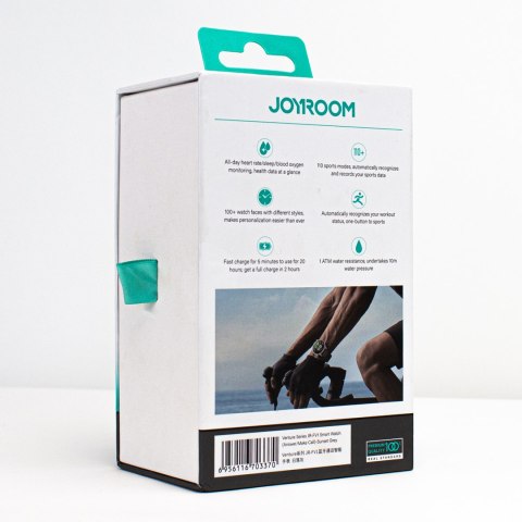 Smartwatch okrągły Venture Series z opcją odbierania połączeń + srebrna bransoleta - szary JOYROOM