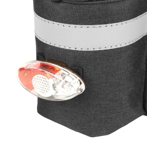 Torba rowerowa termiczna 9l na bagażnik z kieszenią na bidon i paskiem na ramię - czarna HURTEL