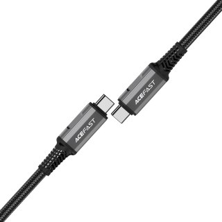 Kabel przewód USB-C USB4 PD3.1 5A do transmisji danych i Video 4K 1m - szaro-czarny ACEFAST