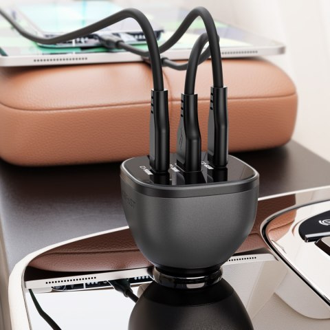 Ładowarka samochodowa B14 165W 2x USB-C 1x USB-A - czarna ACEFAST