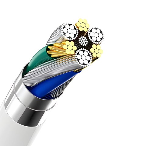 Ładowarka sieciowa USB-A 2.1A + kabel USB-A - microUSB - biała DUDAO