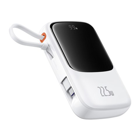 Power bank 10000mAh Qpow Pro+ 22.5W USB-C - biały BASEUS
