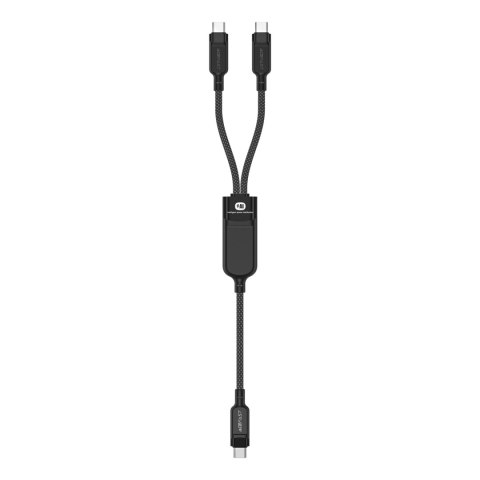 2w1 Kabel przewód podwójny USB-C - 2x USB-C 100W 480Mb/s - czarny ACEFAST