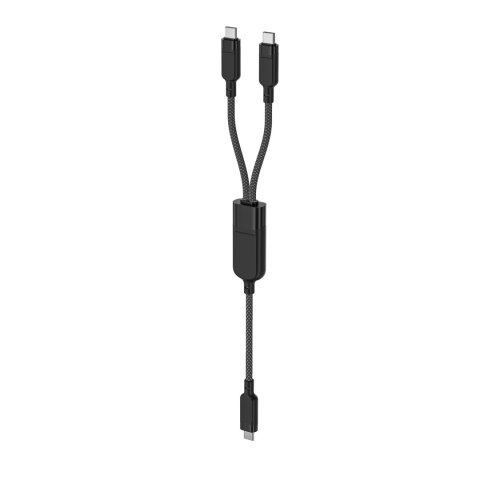 2w1 Kabel przewód podwójny USB-C - 2x USB-C 100W 480Mb/s - czarny ACEFAST