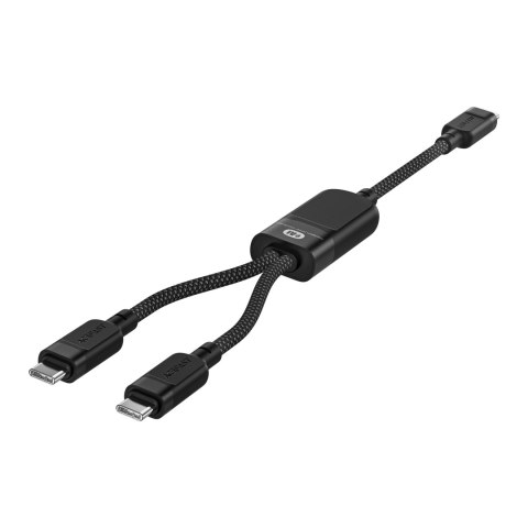 2w1 Kabel przewód podwójny USB-C - 2x USB-C 100W 480Mb/s - czarny ACEFAST