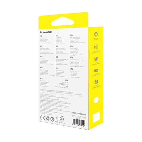 3w1 Kabel uniwersalny zwijany USB-C - Lightning / USB-C / micro USB 100W 1.1m - biały BASEUS