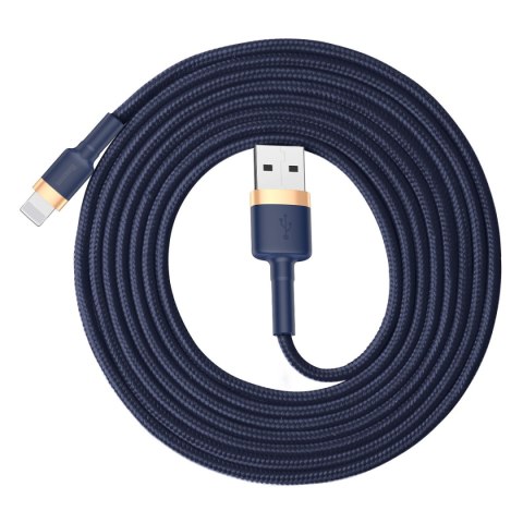 Kabel przewód Cafule USB-A - iPhone Lightning 2.4A QC 3.0 1m - niebiesko-złoty BASEUS