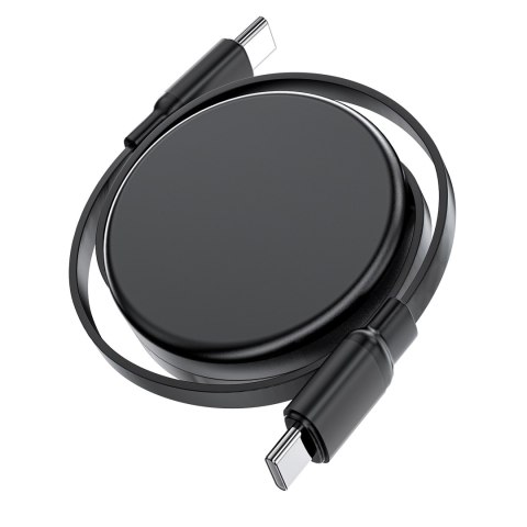 Kabel przewód USB-C - USB-C zwijany z organizerem 60W - czarny ACEFAST