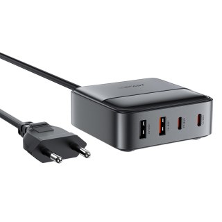 Ładowarka sieciowa stacja zasilania biurkowa Z6 GaN 2x USB-A 2x USB-C PD 65W - czarna ACEFAST