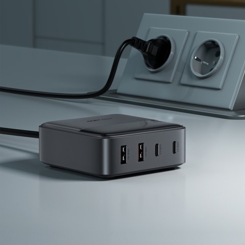 Ładowarka sieciowa stacja zasilania biurkowa Z6 GaN 2x USB-A 2x USB-C PD 65W - czarna ACEFAST