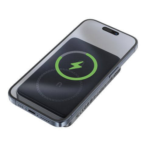 Powerbank magnetyczny 10000mAh indukcyjny 2x USB-C PD 30W + kabel USB-C - czarny ACEFAST