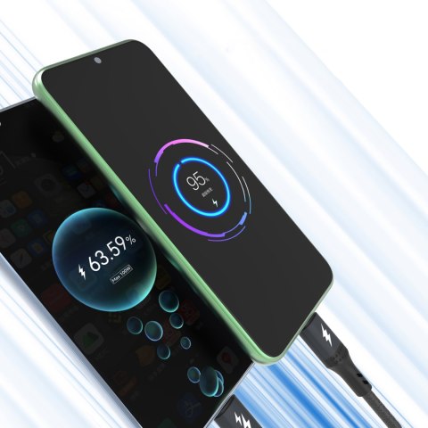 2w1 Kabel przewód L3F do ładowania 2 telefonów USB-C - 2x USB-C 100W 1.2m - czarny DUDAO