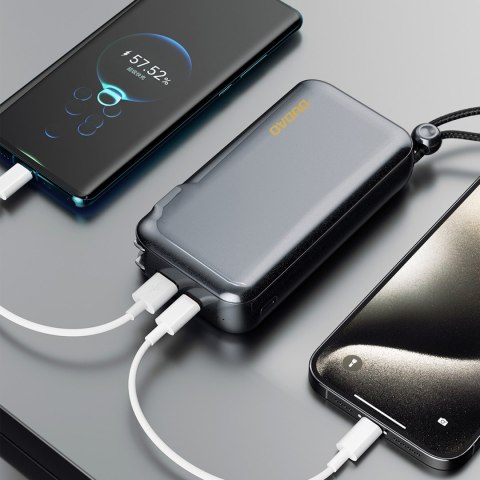 2w1 Ładowarka sieciowa UK US EU + powerbank 10000mAh USB-C USB-A - szara DUDAO