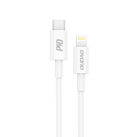 Kabel przewód L6X USB-C - iPhone Lightning PD 20W 1m - biały DUDAO