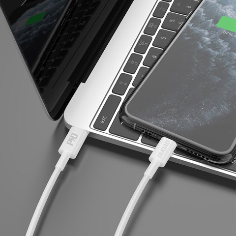 Kabel przewód L6X USB-C - iPhone Lightning PD 20W 1m - biały DUDAO