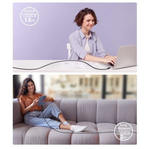 Kabel przewód Multi-Color Series A14 USB-C - iPhone Lightning 20W 1.2 m - czarny JOYROOM