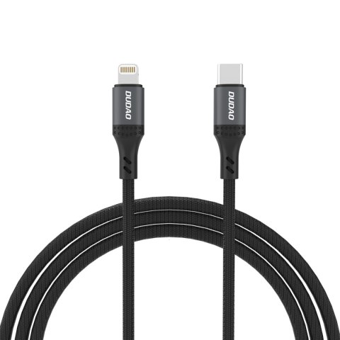 Kabel przewód z oplotem L3CL USB-C - Lightning 30W 2m - czarny DUDAO