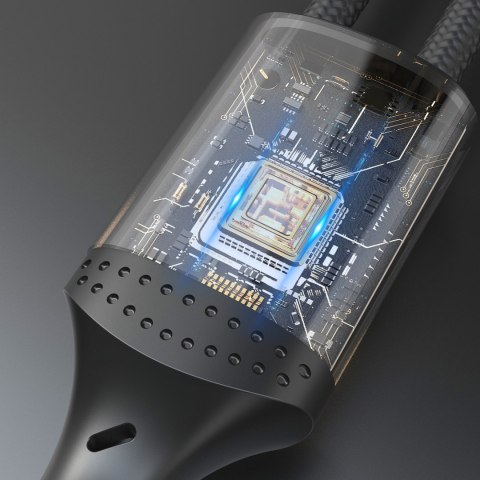 Kabel przewód z oplotem L3CL USB-C - Lightning 30W 2m - czarny DUDAO