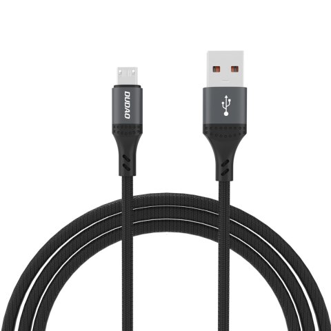 Kabel przewód z oplotem L3SM USB-A - MicroUSB 3A 1.2m - czarny DUDAO