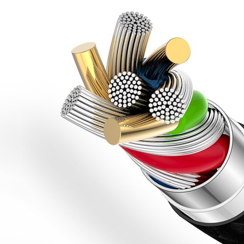 Kabel przewód z oplotem L3SM USB-A - MicroUSB 3A 1.2m - czarny DUDAO