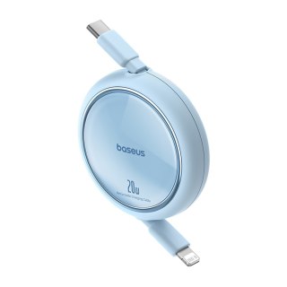 Kabel przewód zwijany Free2Pull USB-C - iPhone Lightning 20W 1m - niebieski BASEUS