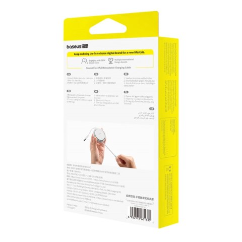 Kabel przewód zwijany Free2Pull USB-C - iPhone Lightning 20W 1m - niebieski BASEUS