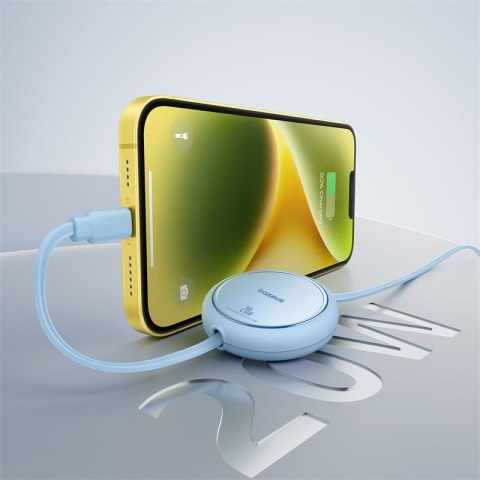 Kabel przewód zwijany Free2Pull USB-C - iPhone Lightning 20W 1m - niebieski BASEUS