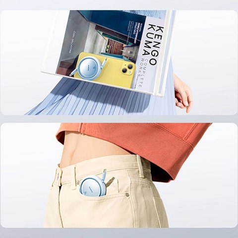 Kabel przewód zwijany Free2Pull USB-C - iPhone Lightning 20W 1m - niebieski BASEUS