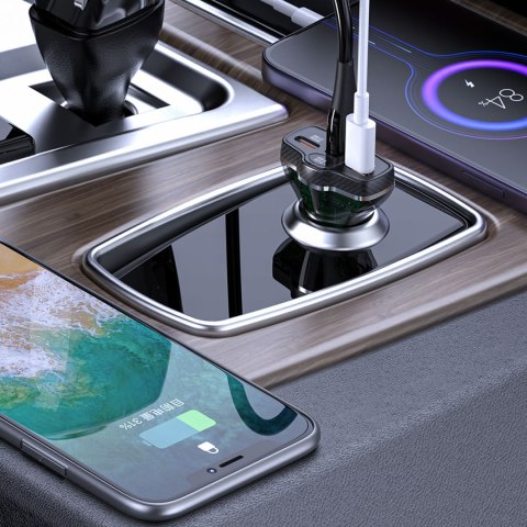 Ładowarka samochodowa R78 78W USB-C PD / 2xUSB-A QC - czarna DUDAO