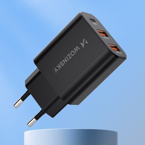 Ładowarka sieciowa 30W USB-C 2x USB-A - czarny WOZINSKY