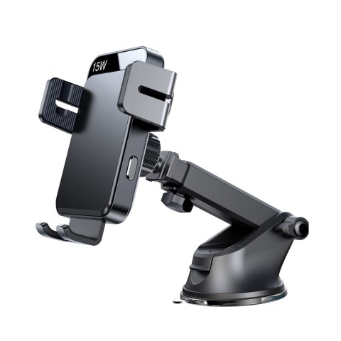 Uchwyt elektryczny z ładowarką indukcyjną 15W na deskę rozdzielczą - czarny JOYROOM