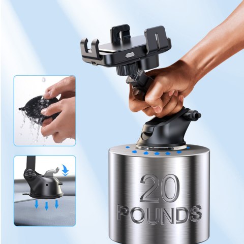 Uchwyt elektryczny z ładowarką indukcyjną 15W na deskę rozdzielczą - czarny JOYROOM