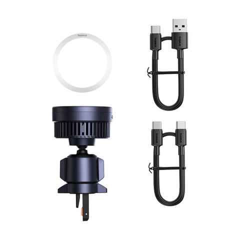 Uchwyt samochodowy MagPro na kratkę nawiewu z ładowarką indukcyjną Qi2.0 15W - czarny BASEUS