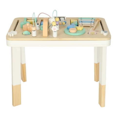 Tablica manipulacyjna LULILO LUDO stolik drewniany sensoryczny 2w1 miętowy Kik Sp. z o. o. Sp. k.