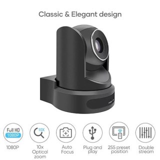 RC20 - Kamera 1080p PTZ USB 1080p Wideokonferencje - 10x zoom optyczny ROCWARE