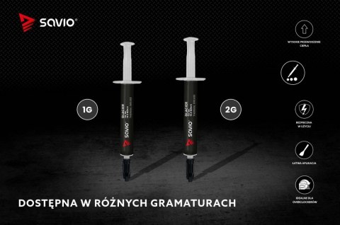 Pasta termoprzewodząca 14,5W/m-K 2g TG-04 Savio