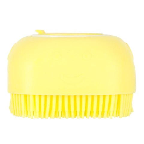 Szczotka silikonowa czyścik myjka do mycia psów kotów z dozownikiem żółta Kik Sp. z o. o. Sp. k.