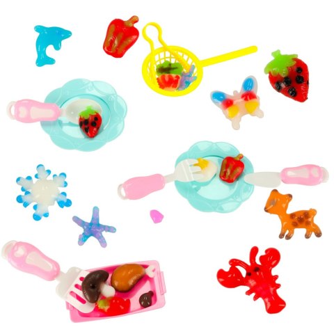 Klej żel kryształowy 3D crystal glue magiczna kuchnia szablony kreatywny zestaw 62 elementy niebieski Kik Sp. z o. o. Sp. k.