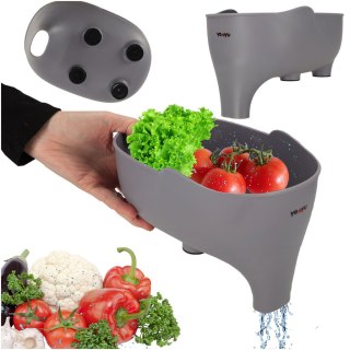 Sitko do zlewu durszlak ociekacz miska z lejkiem organizer kuchenny słonik Kik Sp. z o. o. Sp. k.