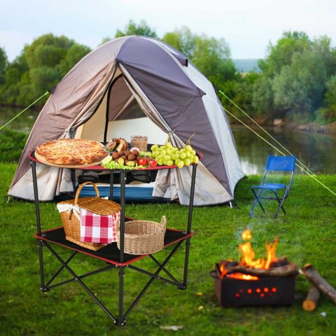 Stolik stół turystyczny składany przenośny kempingowy z pokrowcem 72 cm x 72 cm Kik Sp. z o. o. Sp. k.