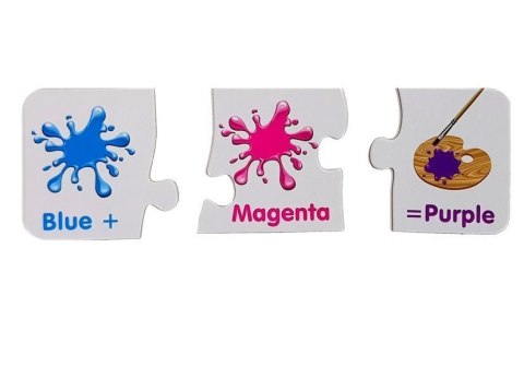 Puzzle Edukacyjne Kolory Po Angielsku 10 Połączeń LEAN TOYS