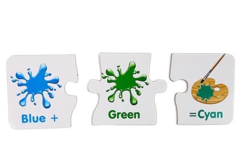 Puzzle Edukacyjne Kolory Po Angielsku 10 Połączeń LEAN TOYS
