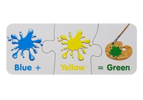 Puzzle Edukacyjne Kolory Po Angielsku 10 Połączeń LEAN TOYS