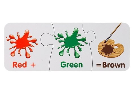 Puzzle Edukacyjne Kolory Po Angielsku 10 Połączeń LEAN TOYS