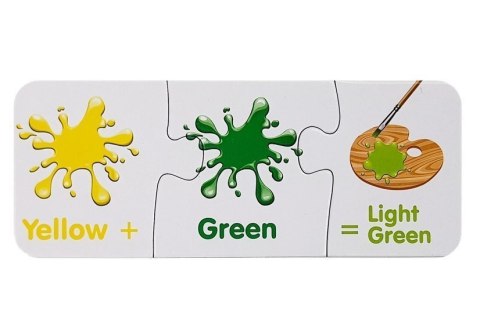 Puzzle Edukacyjne Kolory Po Angielsku 10 Połączeń LEAN TOYS