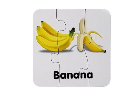 Puzzle Edukacyjne Układanka Owoce 10 Połączeń Nauka Angielskiego LEAN Toys