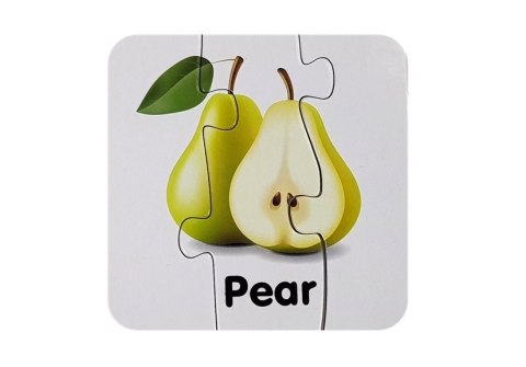 Puzzle Edukacyjne Układanka Owoce 10 Połączeń Nauka Angielskiego LEAN Toys