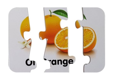 Puzzle Edukacyjne Układanka Owoce 10 Połączeń Nauka Angielskiego LEAN Toys
