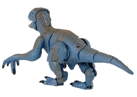 Zdalnie Sterowany Dinozaur Velociraptor Dźwięk Odgłosy Ryczenia Niebieski LEAN Toys